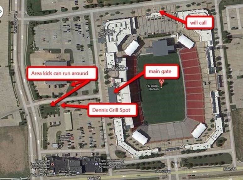 Tailgate spot by the West Gate